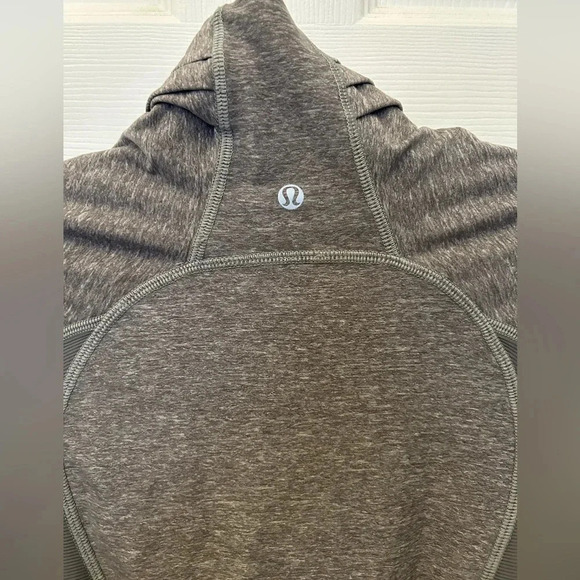 ! LULULEMON Bhakti Yoga Jacket Grey Heathered Slate Double Zip High Coll… - Picture 9 of 9